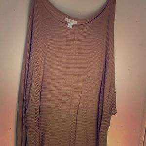 Sand colored wide neck sweater